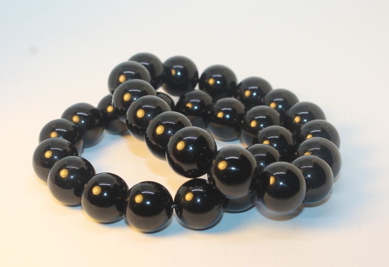 14 mm Naturālie akmeņi rokassprādze melns